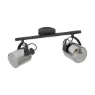 Eglo Luz de techo Berregas Acero Negro Cromo | IP20 - Apta para 2x E27 