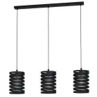 Eglo Colgante De Luz Cremella Acero Negro | Apta para 3x E27