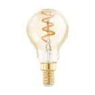 Eglo LED Esférica E14 Con Filamento Ámbar 4W 145lm - 820 Luz Muy Cálida | Regulable - Reemplazo 15W