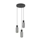 Eglo Colgante De Luz Maione Acero Negro | IP20 - Apta para 3x E27 
