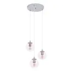 Eglo Colgante De Luz Ariscani 2 Acero Cromo | Apta para 3x E27