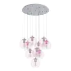 Eglo Colgante De Luz Ariscani 2 Acero Cromo | Apta para 10x E27