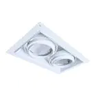 Noxion Empotrado Spot sin marco Pro 2x AR111 Ajustable Blanco | Recorte 314x164mm - G53 Casquillo